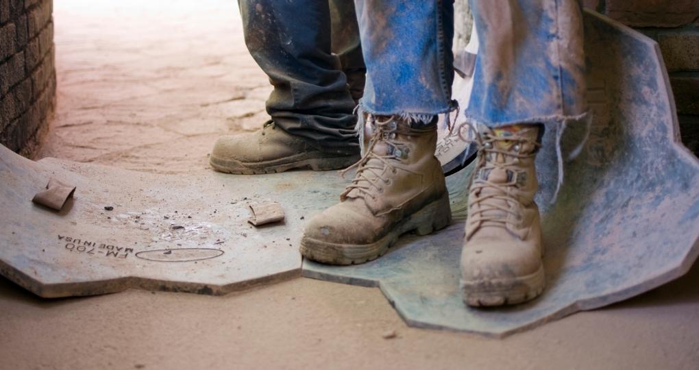 pose Béton estampé